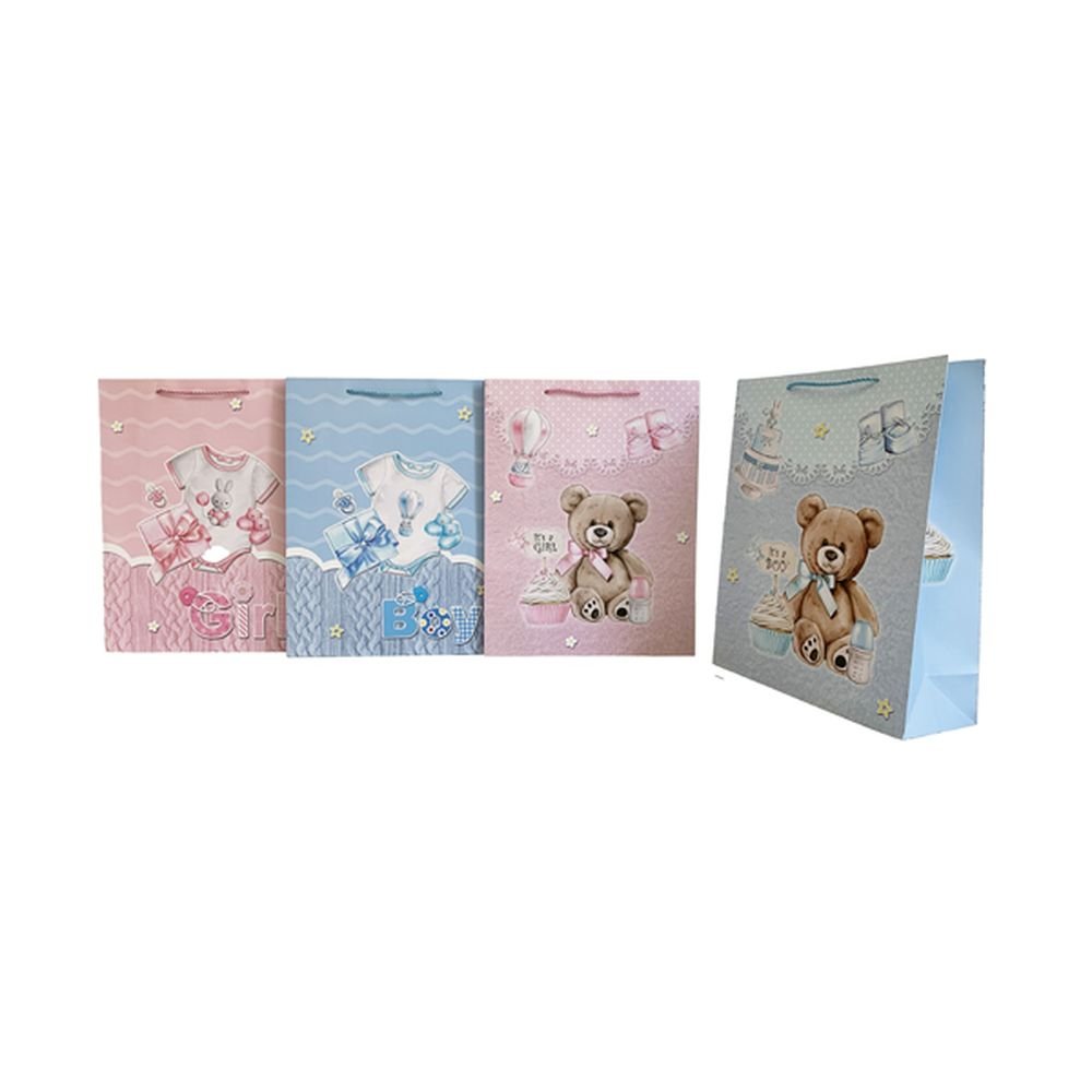 BOLSA REGALO PEQUEÃA BEBES 24X18X8,5CM 12U | ARGUVAL, S,L, | 1 UNIDAD | 8435593463291