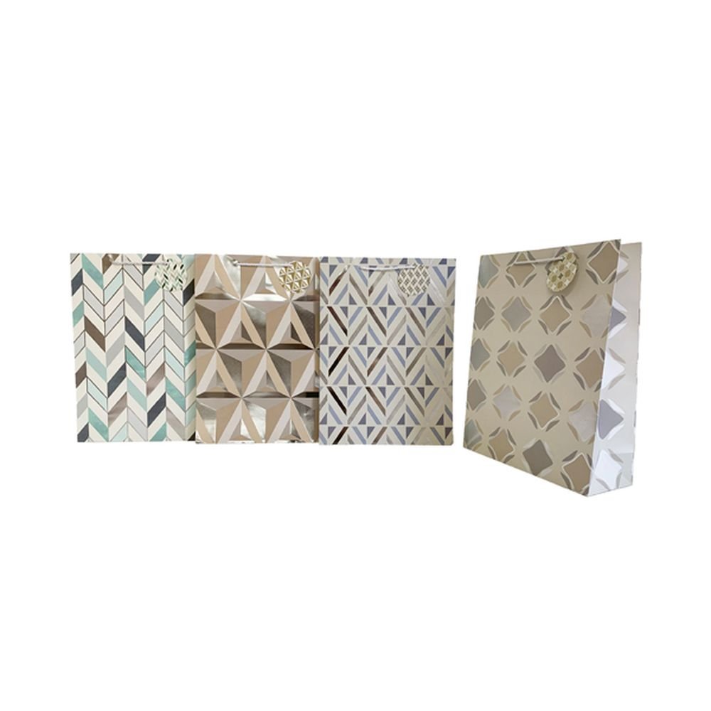 BOLSA REGALO PEQUEÃA GEOMETRIAS 24X18X8,5CM 12U | ARGUVAL, S,L, | 1 UNIDAD | 8435593463468