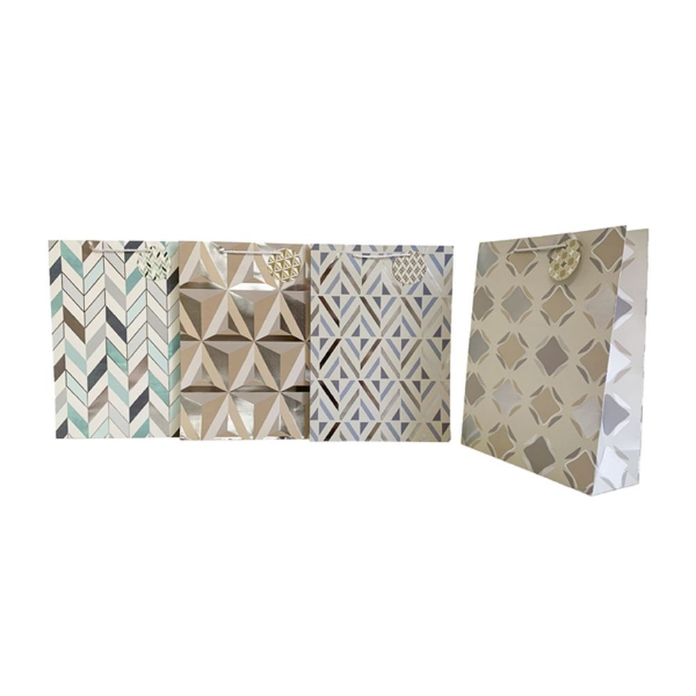 BOLSA REGALO MEDIANA GEOMETRIAS 32X26X10CM 12U | ARGUVAL, S,L, | 1 UNIDAD | 8435593463475