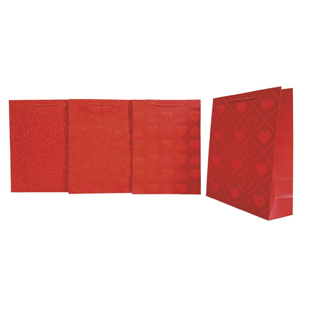 Bolsa regalo grande roja corazones marca Arguval San Valentín