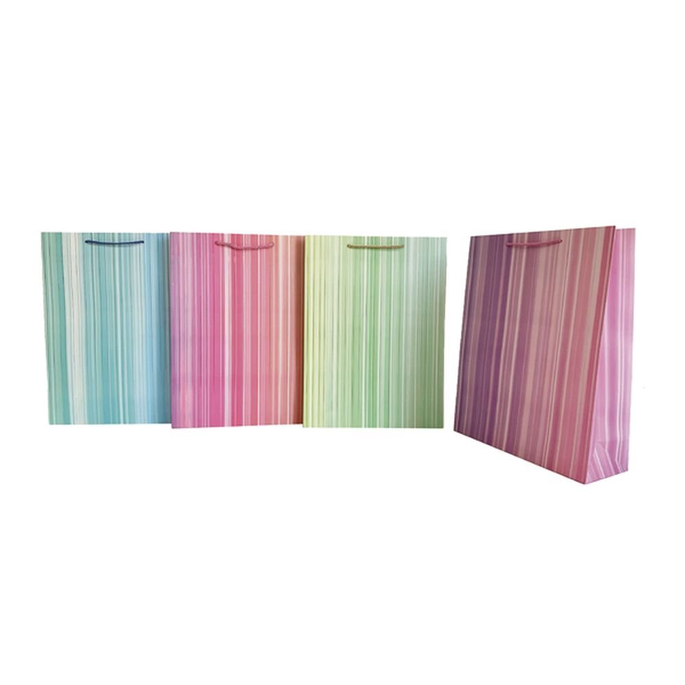BOLSA REGALO MEDIANA RAYAS 32X26X10CM 12U | ARGUVAL, S,L, | 1 UNIDAD | 8435593463901