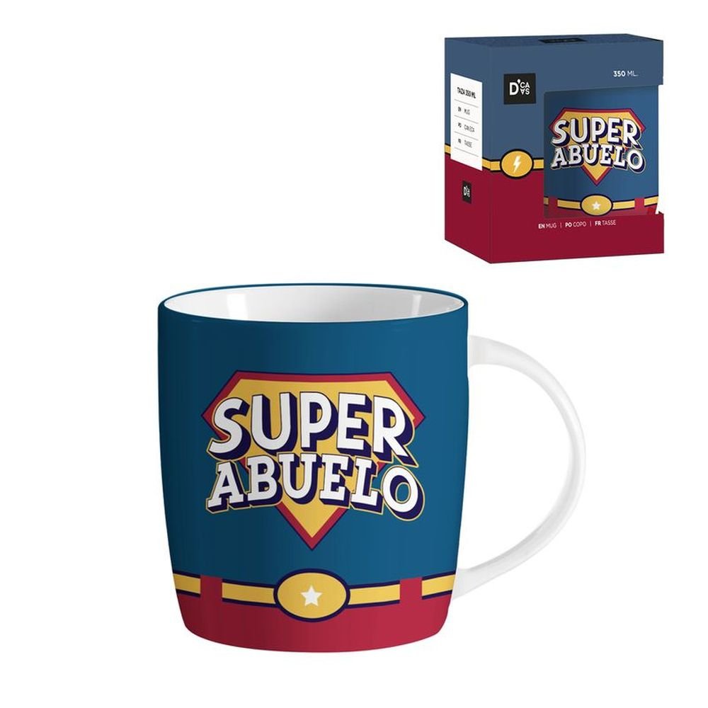 TAZA 350ML SUPER ABUELO | DCASA | 1 UNIDAD | 8435683234862 Imagen principal del producto