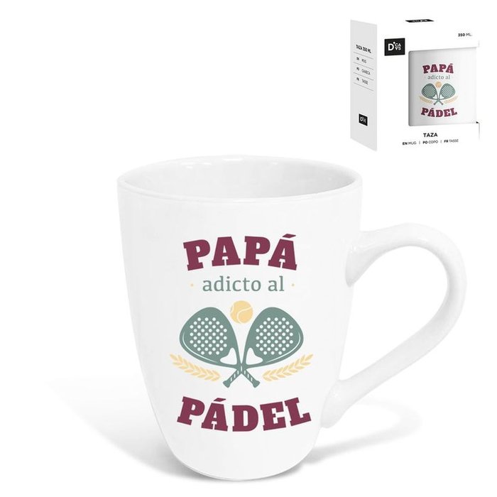 TAZA 344ML PAPA PADEL | DCASA | 1 UNIDAD | 8435683238518 Imagen principal del producto