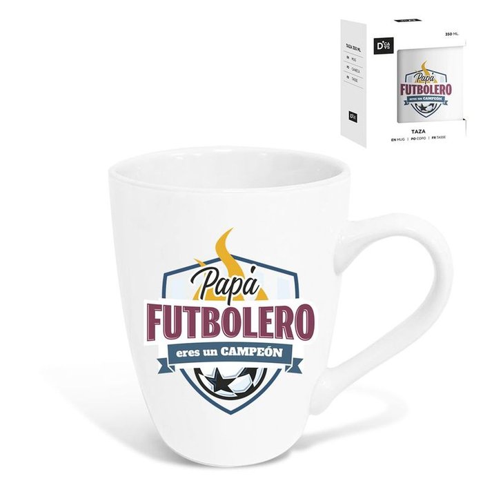 TAZA 344ML PAPA FUTBOLERO | DCASA | 1 UNIDAD | 8435683238525 Imagen principal del producto