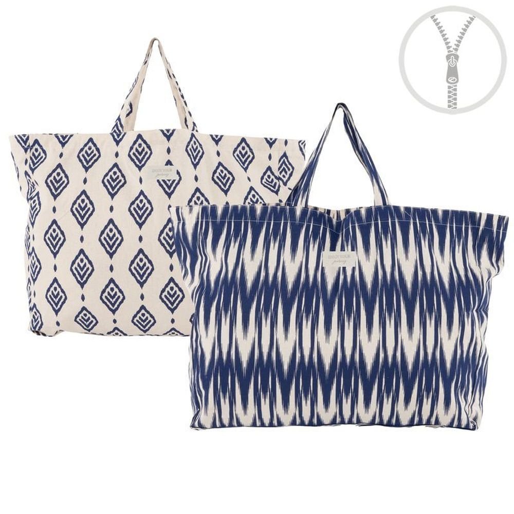 BOLSA XL CON CREMALLERA IKAT AZUL SURTIDAS | DCASA | 1 UNIDAD | 8435683272291 Imagen principal del producto