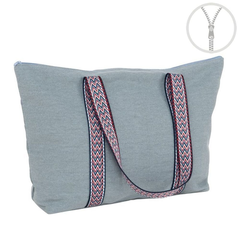 Bolso con Cremallera Detalle Cinta Azul Marca DCASA Imagen principal del producto