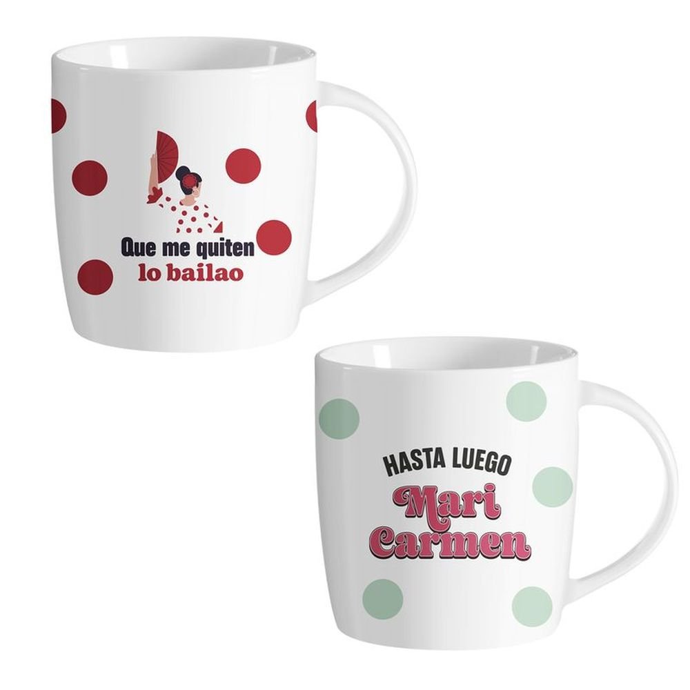 TAZA 350ML LUNARES SURTIDAS | DCASA | 1 UNIDAD | 8435683278279 Imagen principal del producto