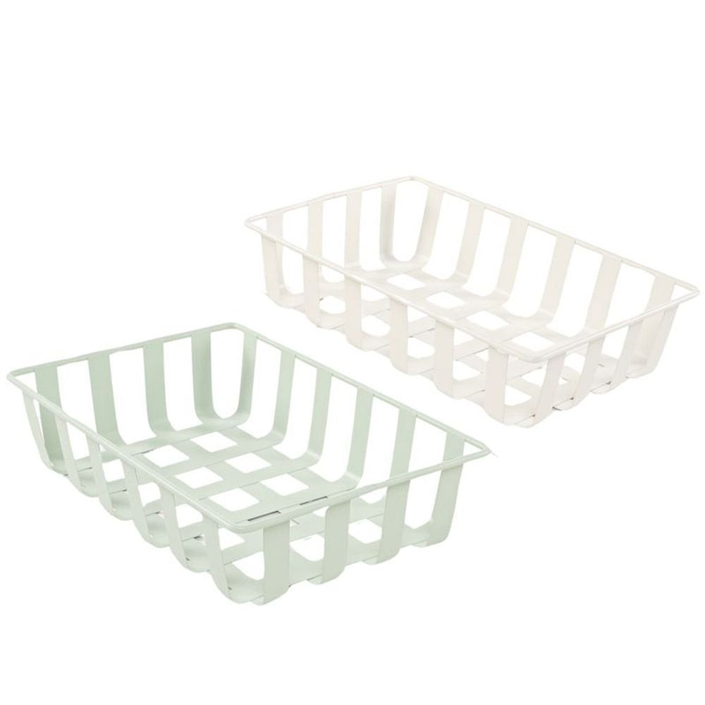 Cesta metal colores surtidos 25 x 25 x 7 cm DCASA