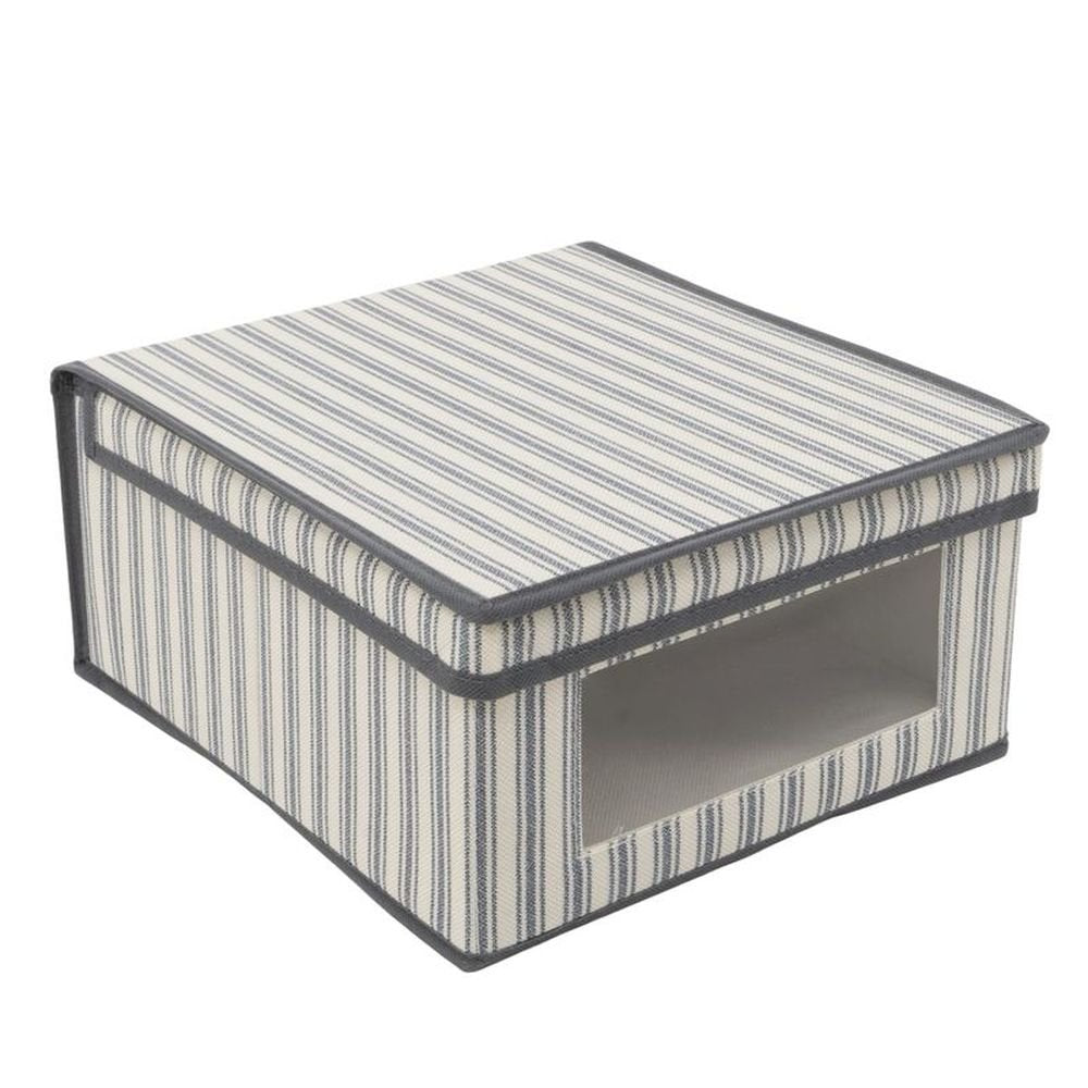 Caja Plegable Ventana Med. Rayas Gris DCASA Imagen principal del producto