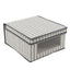 Caja Plegable Ventana Med. Rayas Gris DCASA