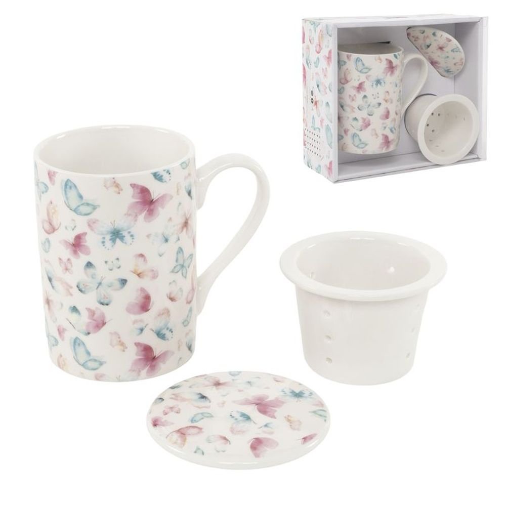 Tisana 295 ml con filtro cerámica mariposas DCASA Imagen principal del producto