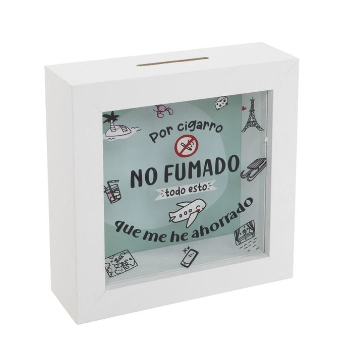 HUCHA DE MADERA EX FUMADOR | DCASA | 1 UNIDAD | 8435683293487