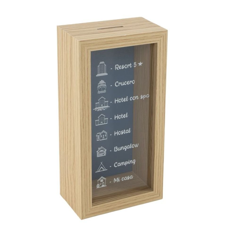 Hucha de Madera Viajes DCASA Imagen principal del producto