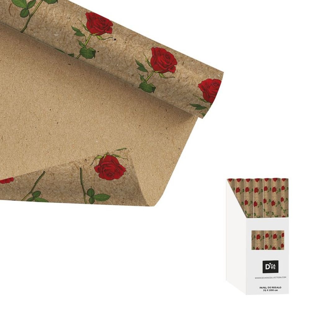 Expositor 72 Rollo Papel Regalo Rosa DCASA