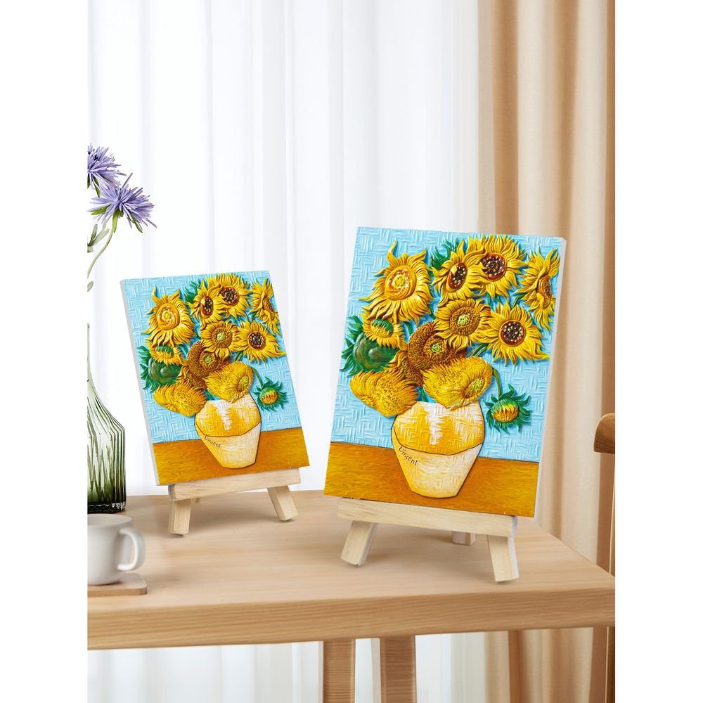 Set de Pintura Mini 3D Vincent Van Gogh Los Girasoles MADNESSTOYS Imagen principal del producto
