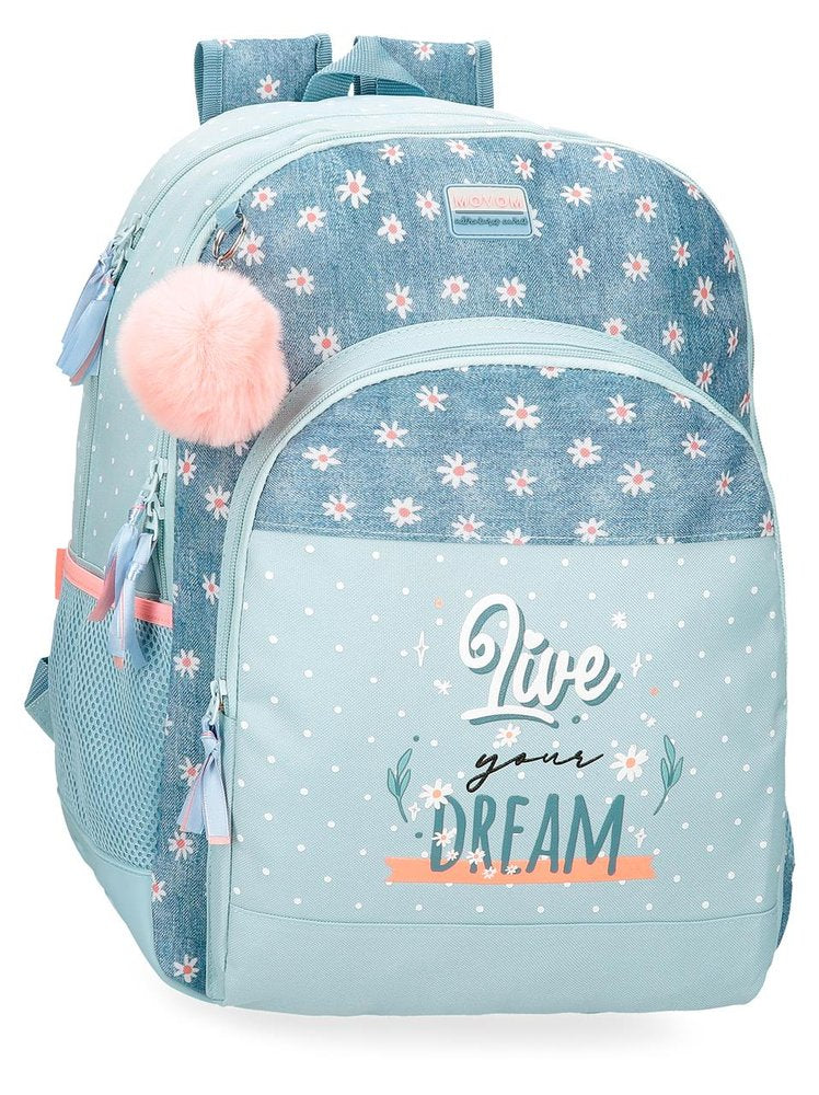 MOCHILA ESCOLAR DOBLE MOVOM LIVE YOUR DREAMS 46CM | JOUMMA BAGS Imagen principal del producto