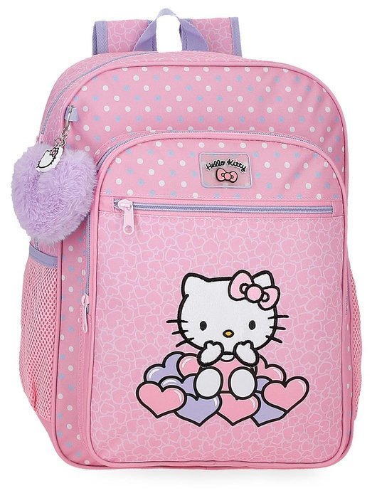MOCHILA ESCOLAR HELLO KITTY HEARTS & DOTS 38 CM ADAPTABLE | JOUMMA BAGS Imagen principal del producto