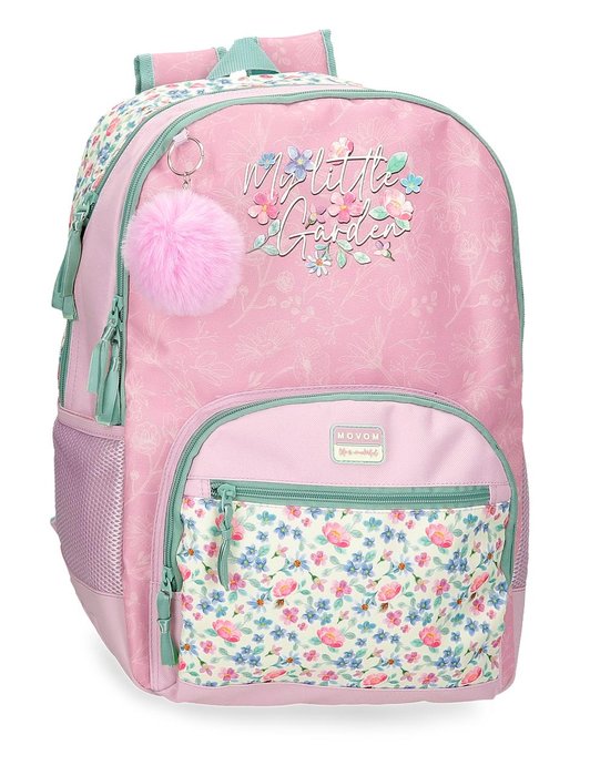 MOCHILA ESCOLAR DOBLE MOVOM MY LITTLE GARDEN ADAP CARRO 46CM | JOUMMA BAGS