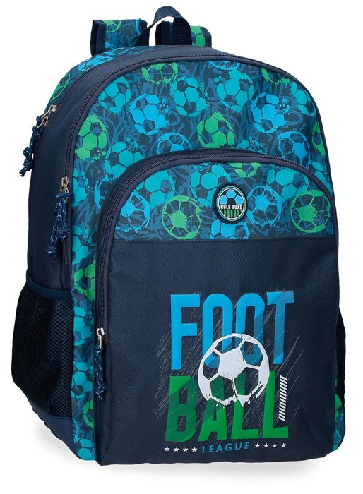 MOCHILA ESCOLAR DOBLE ROLL ROAD GOL 44CM | JOUMMA BAGS Imagen principal del producto
