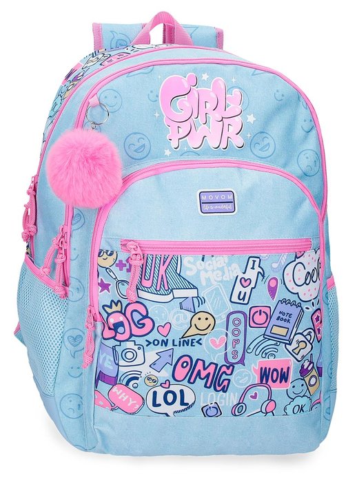 MOCHILA ESCOLAR MOVOM POWER GIRL 2 COMPARTIMENTO ADAP CARRO | JOUMMA BAGS Imagen principal del producto