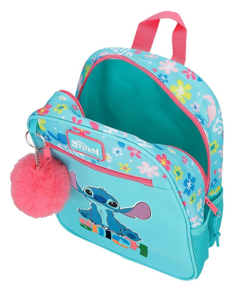 MOCHILA INFANTIL ALOHA STITCH 28CM ADAPTABLE A CARRO | JOUMMA BAGS Imagen principal del producto