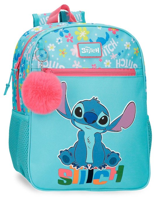 MOCHILA INFANTIL ALOHA STITCH 33CM ADAPTABLE A CARRO | JOUMMA BAGS Imagen principal del producto