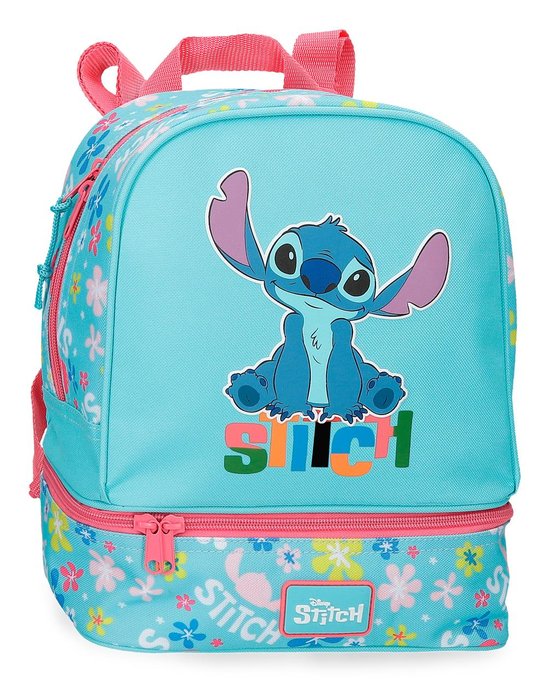MOCHILA INFANTIL ALOHA STITCH 28CM CON PORTAMERIENDA | JOUMMA BAGS Imagen principal del producto