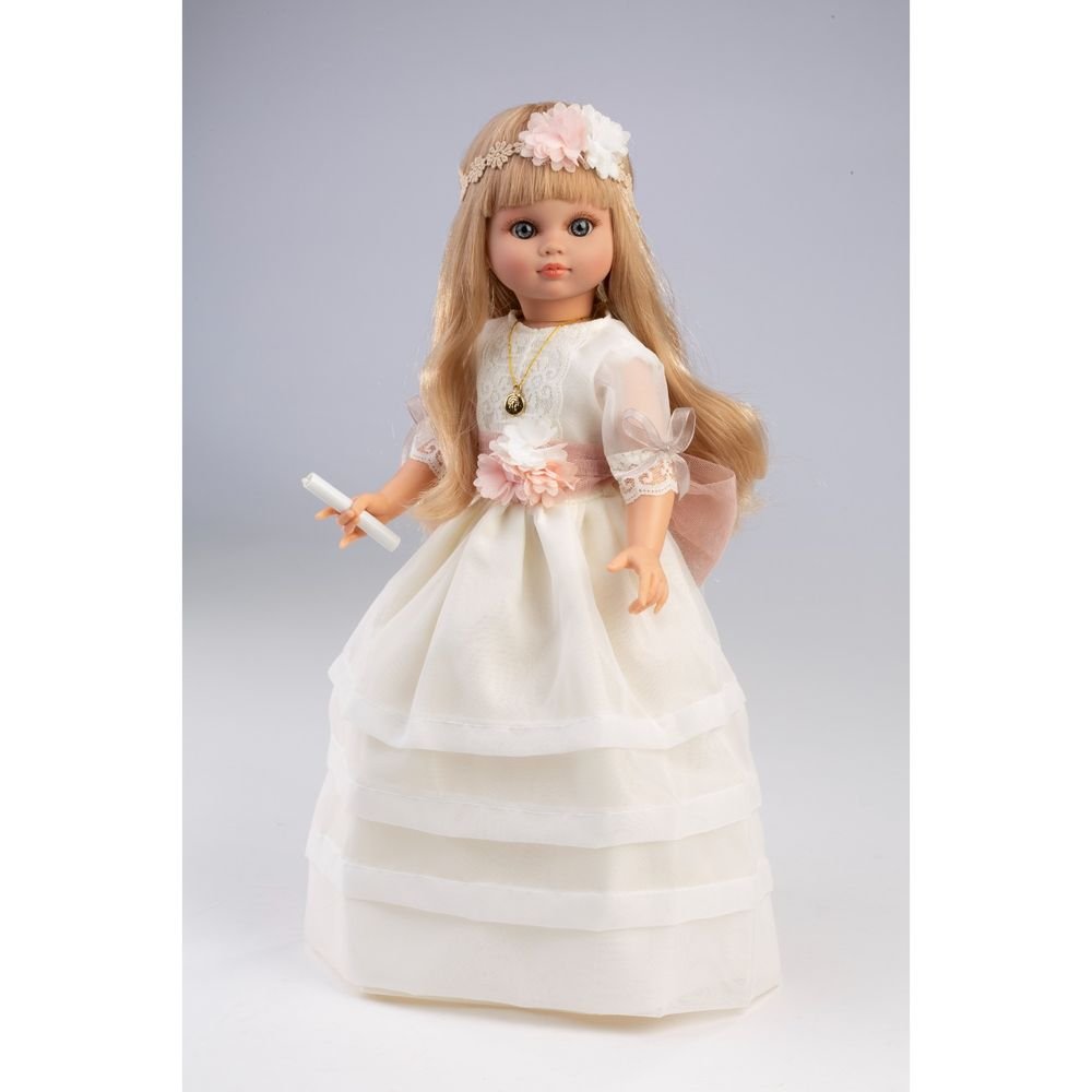 Muñeca Comunion Fany Habladora con Vela Rubia Vestido Beig BERBESA Imagen principal del producto