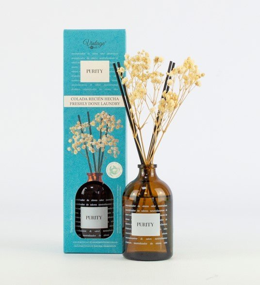 MIKADO VINTAGE DECORATIVO PURITY 95ML | NATUAROMATIC GEL | ENVASE 12 UDS. UNIDAD | 18435735305127