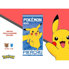 TOALLA ALGODON NIÑO POKEMON PIKACHU 70 X 140 CM | NEW IMPORT SL | 1 UNIDAD | 8435746908266