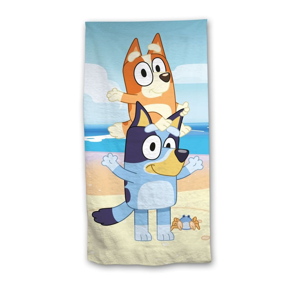 TOALLA ALGODON 290G 70 X 140CM BLUEY Y BINGO CANGREJO | NEW IMPORT SL | 1 UNIDAD | 8435746908839