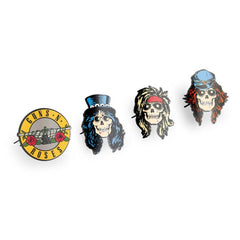 SET DE 4 PINS GUNS N ROSES | GRUPO ERIK ME | 1 UNIDAD | 8435747807360