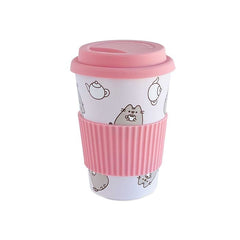 VASO CERAMICO CON TAPA PUSHEEN MOMENTS | GRUPO ERIK ME | 1 UNIDAD | 8435747813088