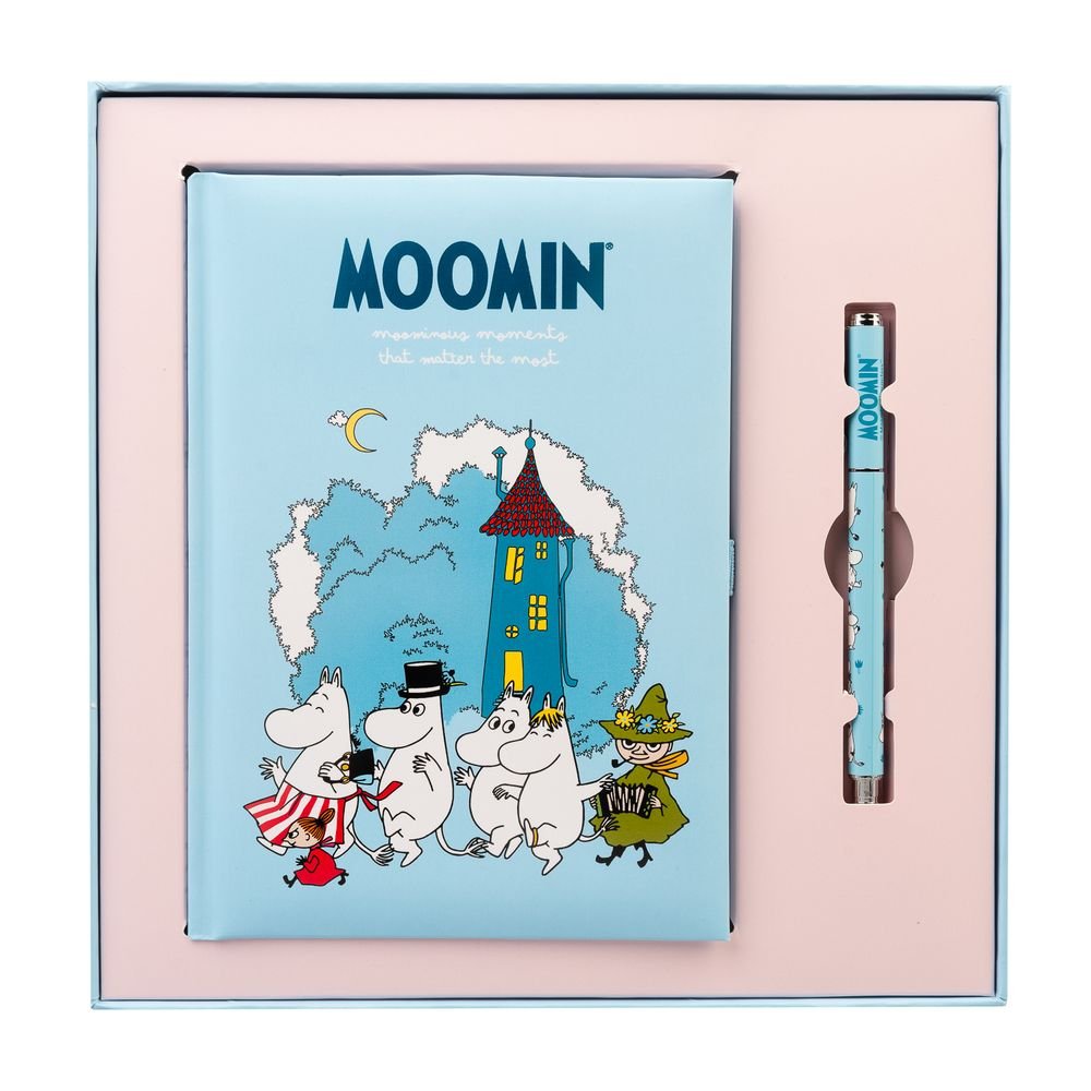 Set Cuaderno Premium A5 con Boligrafo Moomin Grupo Erik Merchandising
