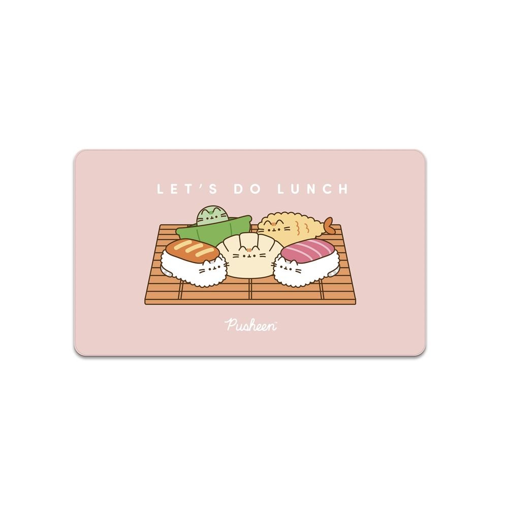 Alfombrilla Ratón Piel Vegana Pusheen Sushi Roll Grupo Erik Merchandising
