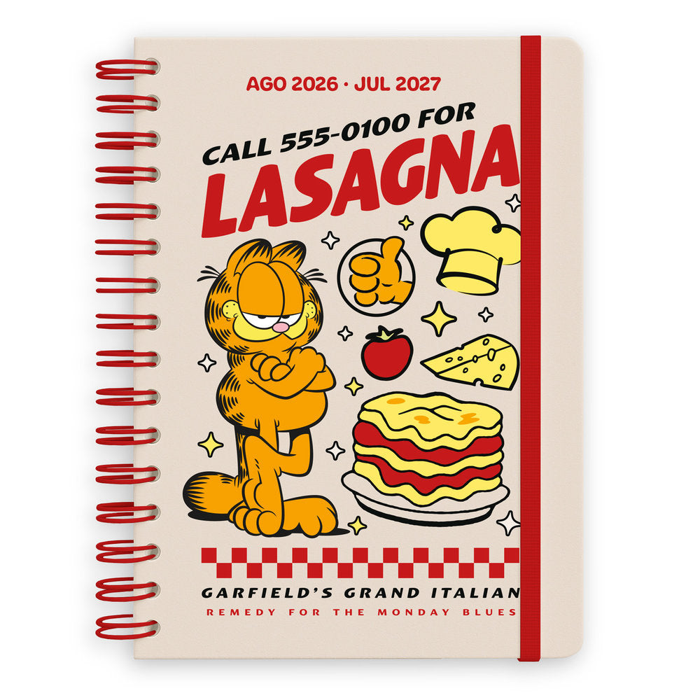 Agenda escolar 26/27 semana vista A5 Garfield Grupo Erik Agendas