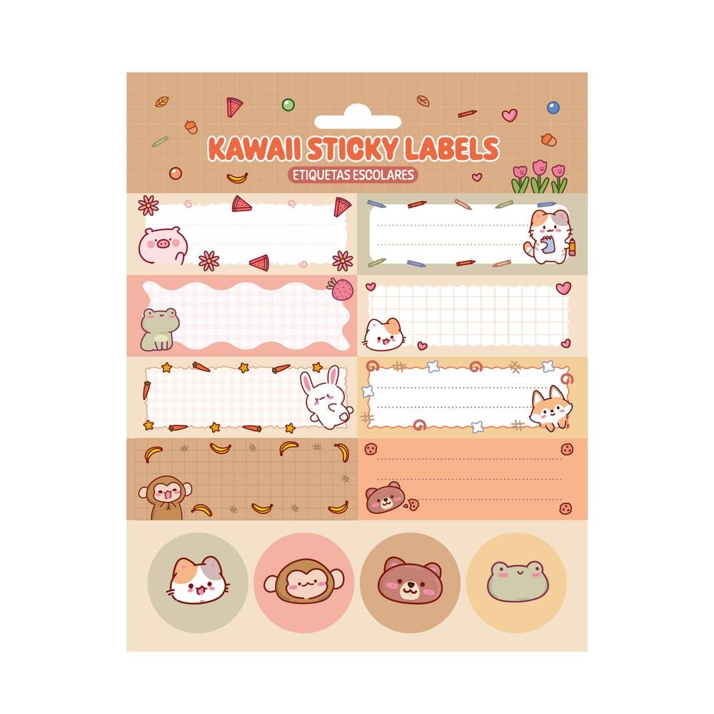 Etiquetas escolares Kawaii de Grupo Erik, pack de 18 (Pack 10 uds) Imagen principal del producto