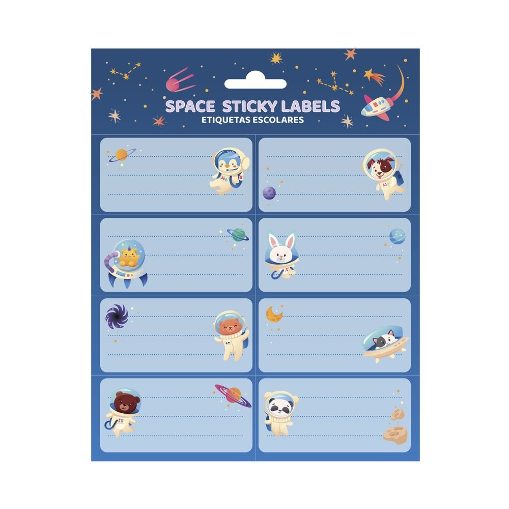 Etiquetas escolares Viaje Espacial Grupo Erik, pack 16 (Pack 10 uds) Imagen principal del producto