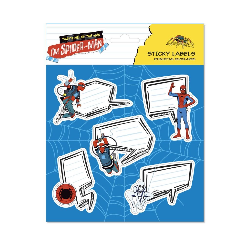 Etiquetas escolares Marvel Spiderman, pack de 10 Imagen principal del producto