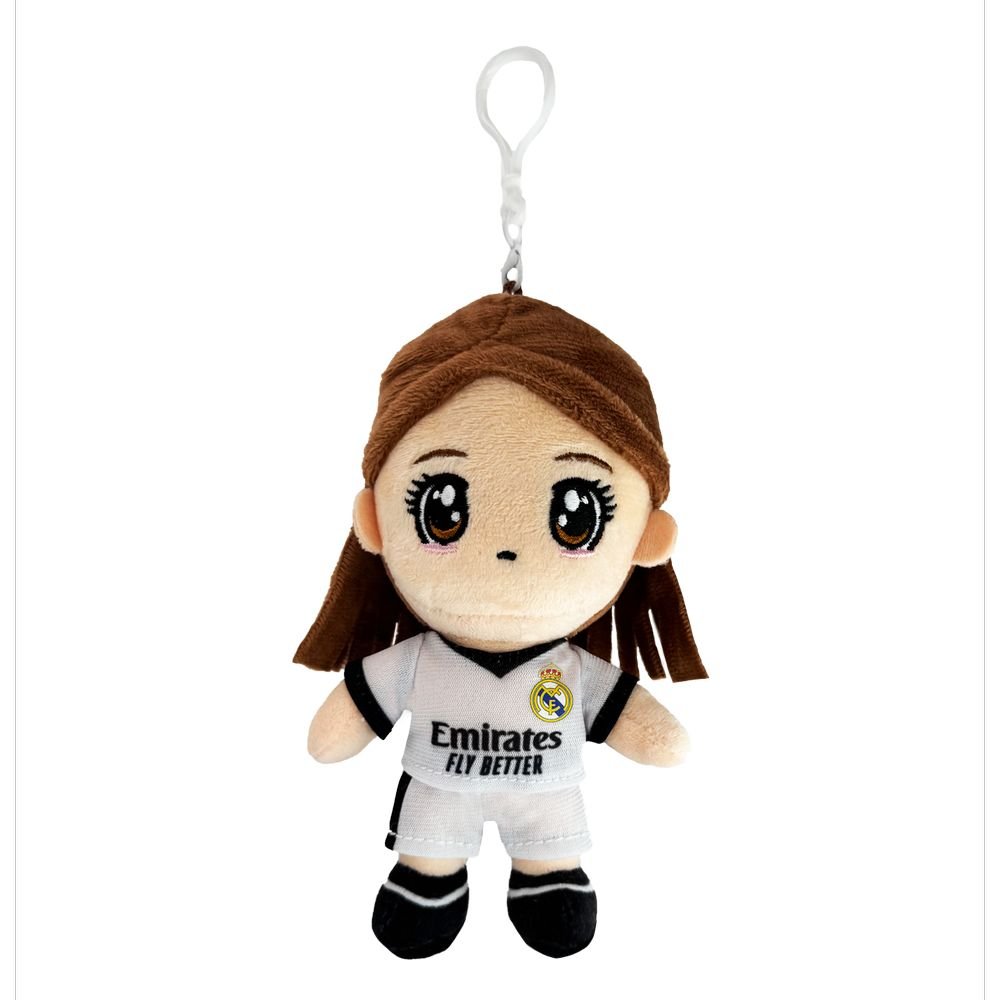 LLAVERO COLGANTE CHICA REAL MADRID 14 CM | GRUPO MOYA PELUCHES S,L | 1 UNIDAD | 8435776000176
