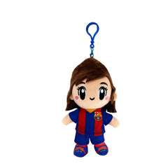 LLAVERO COLGANTE CHICA FUTBOL CLUB BARCELONA 14 CM | GRUPO MOYA PELUCHES S,L | 1 UNIDAD | 8435776002200
