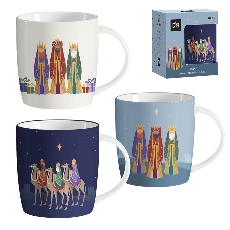 TAZA 350ML REYES MAGOS SURTIDAS | DCASA NAVIDAD | 1 UNIDAD | 8435794602642