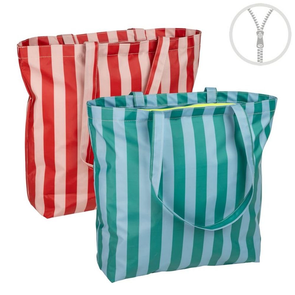 Bolsa playa con cremallera rayas surtidas DCASA Imagen principal del producto
