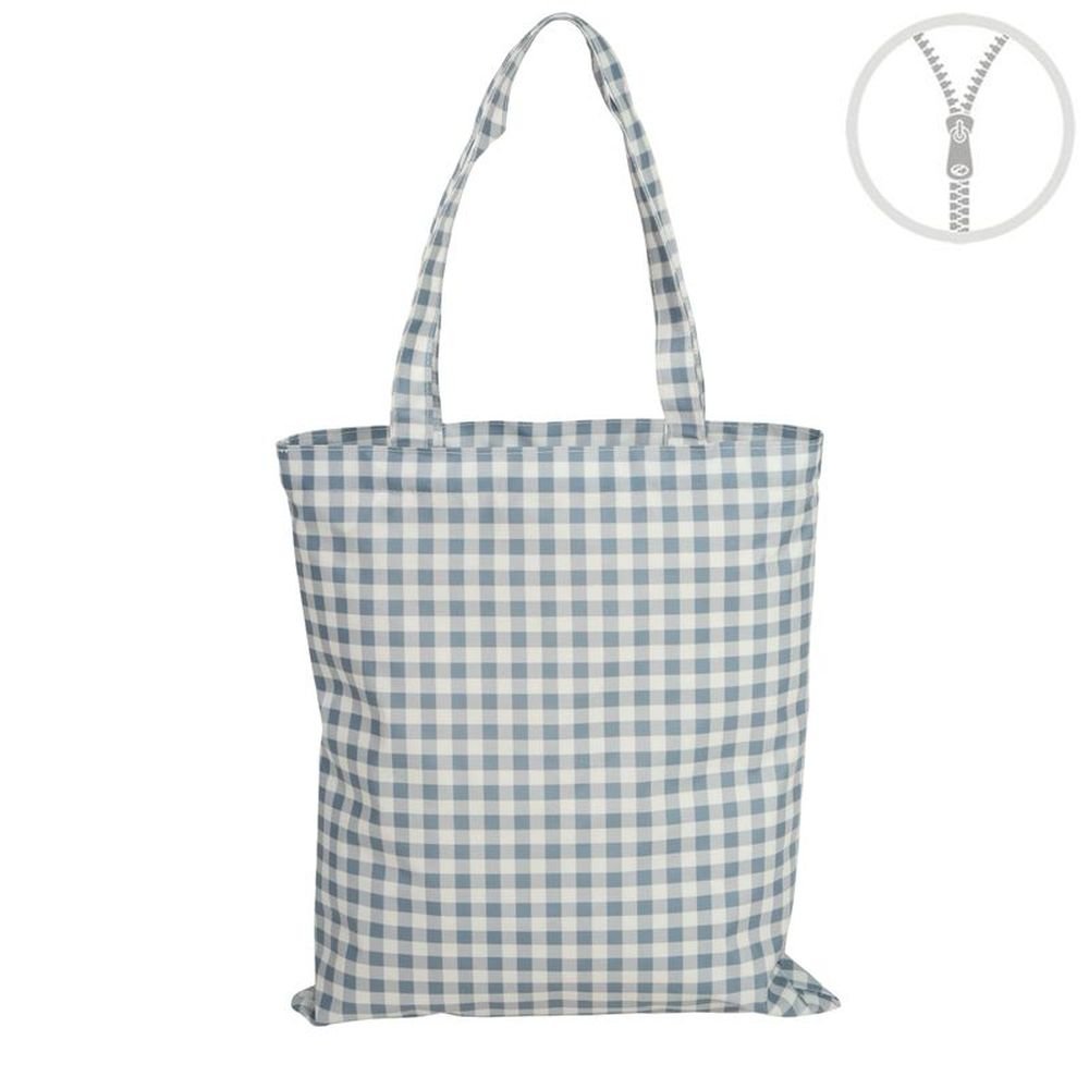 Bolsa con Cremallera Waterproof Vichy Azul DCASA