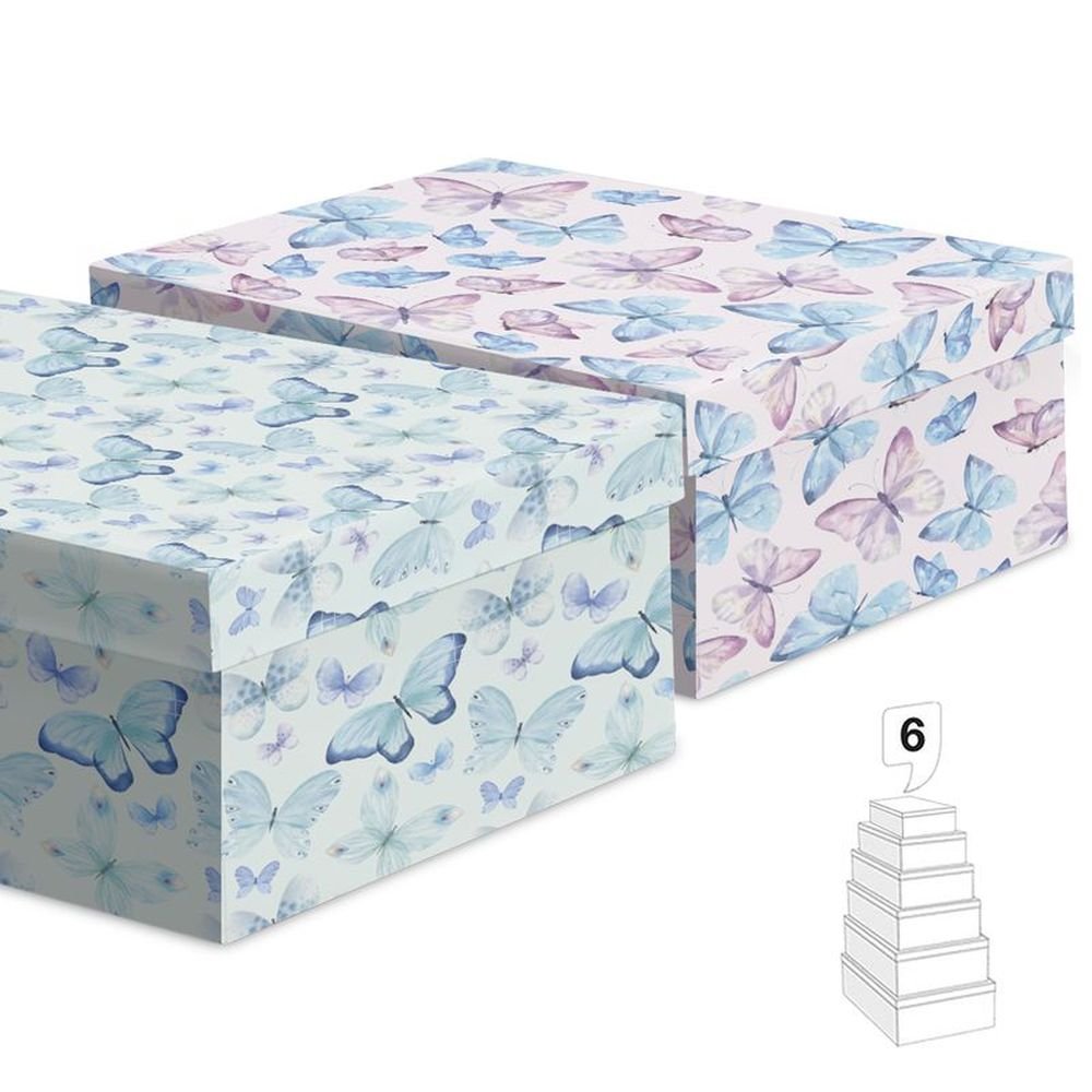 Juego 6 Cajas Mariposas Surtidos DCASA Imagen principal del producto