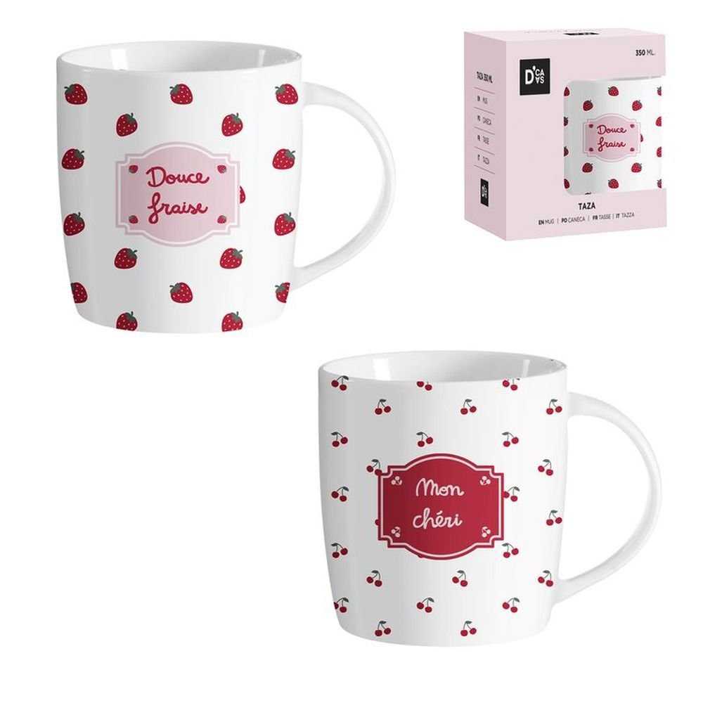 Taza 350ml Coquette Surtidas DCASA Imagen principal del producto