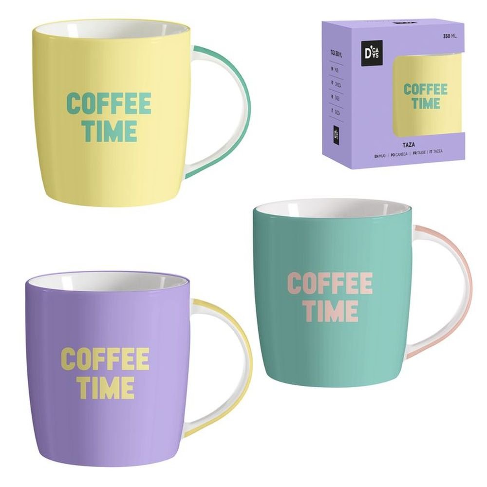 Taza 350ml Color Coffee Time Surtidas