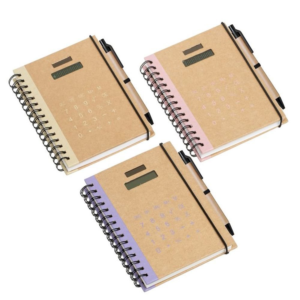 Libreta con Boli y Calculadora Neon Basics Surtidos DCASA Imagen principal del producto