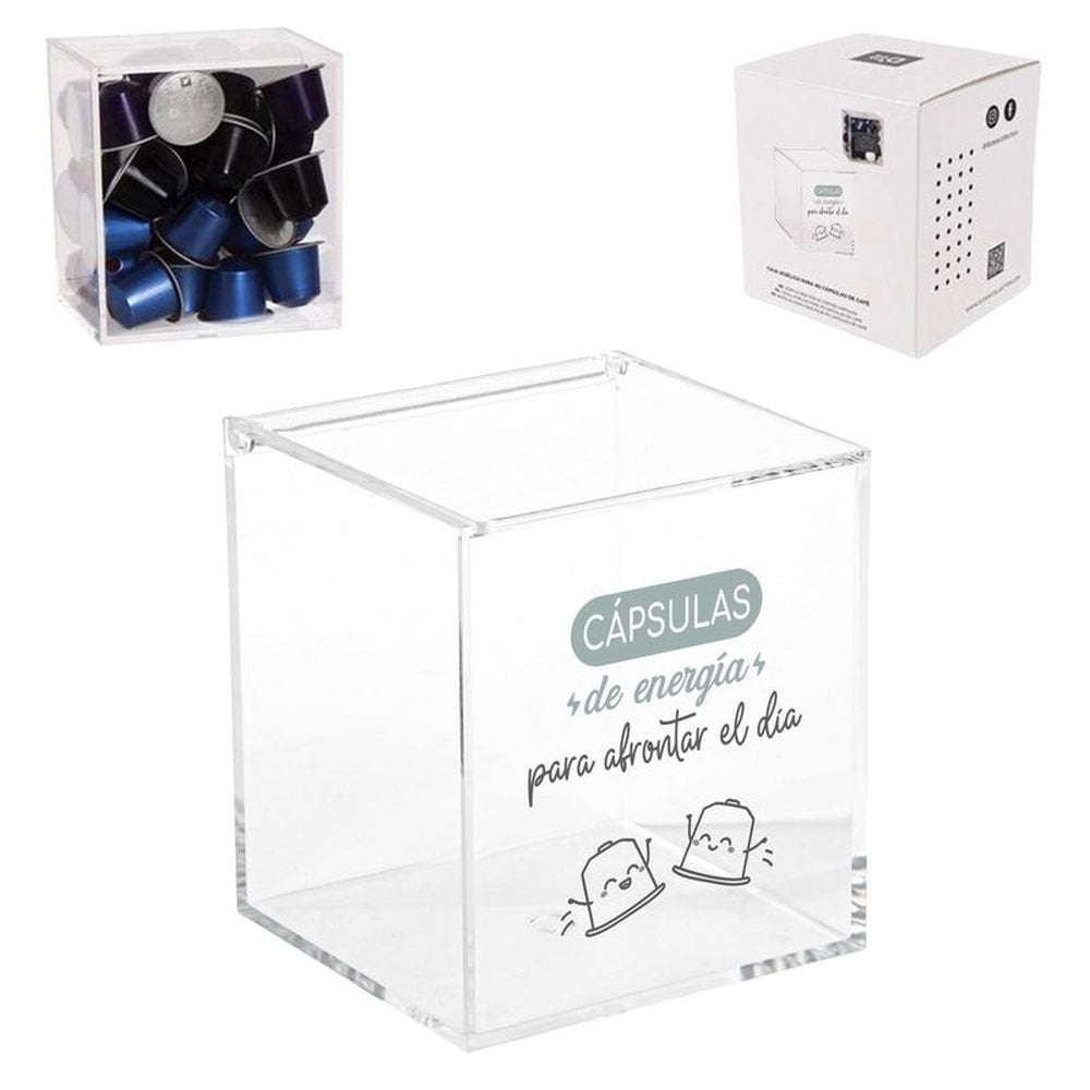 Caja acrílico para 40 cápsulas de café DCASA