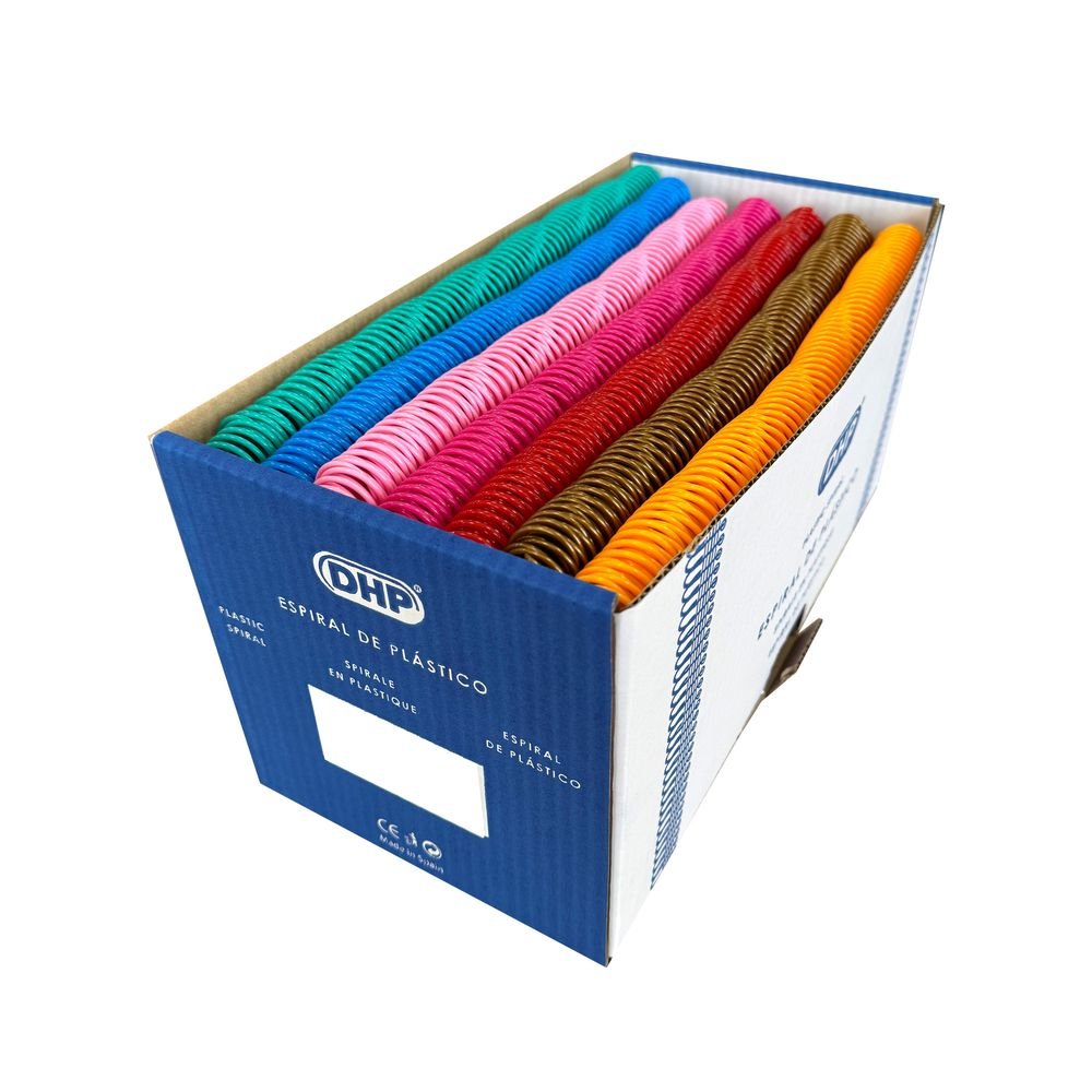 ESPIRAL PLASTICO 5:1 16 MM A4 COLORES ESTANDAR SURT C/100 | 100 UNIDADES | (DHP COMERPA SLU)